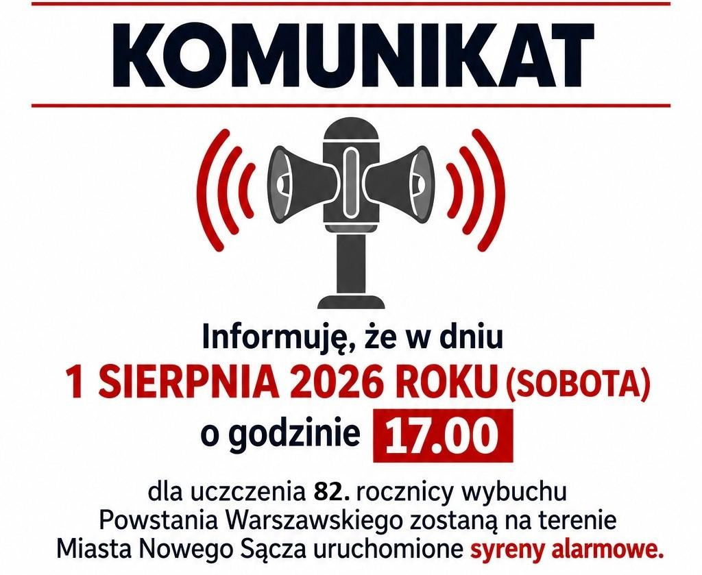 Syreny alarmowe dla uczczenia 82. rocznicy wybuchu Powstania Warszawskiego