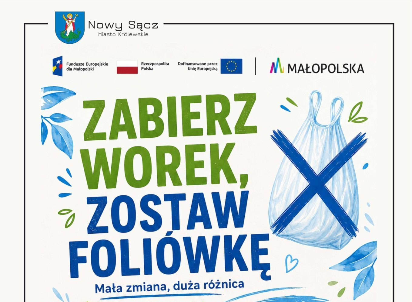 Akcja "Zabierz worek, zostaw foliówkę" na Rynku Maślanym