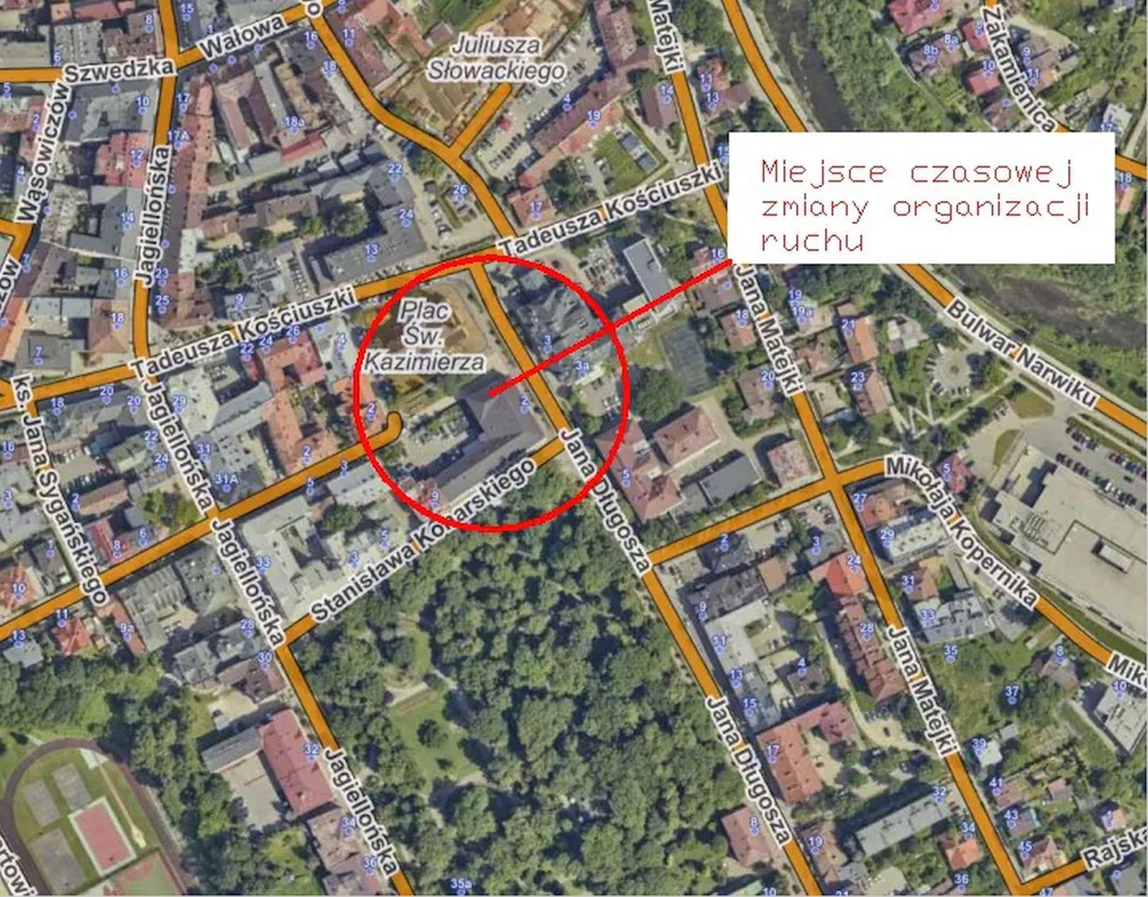 mapka objazdów