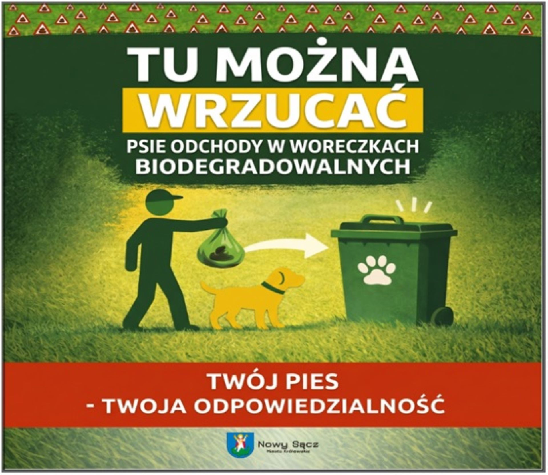 Nowe oznakowania na koszach ulicznych